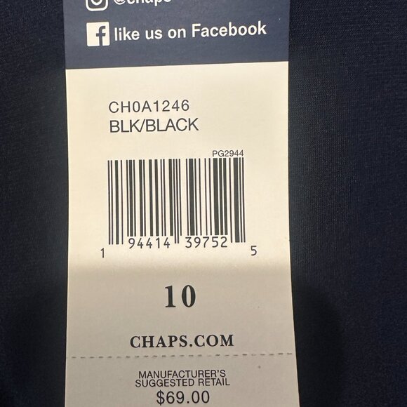 Classic and versatile Chaps black wrap dress - Picture 4 of 4